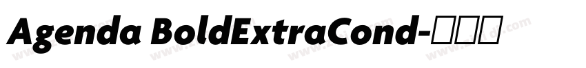 Agenda BoldExtraCond字体转换
